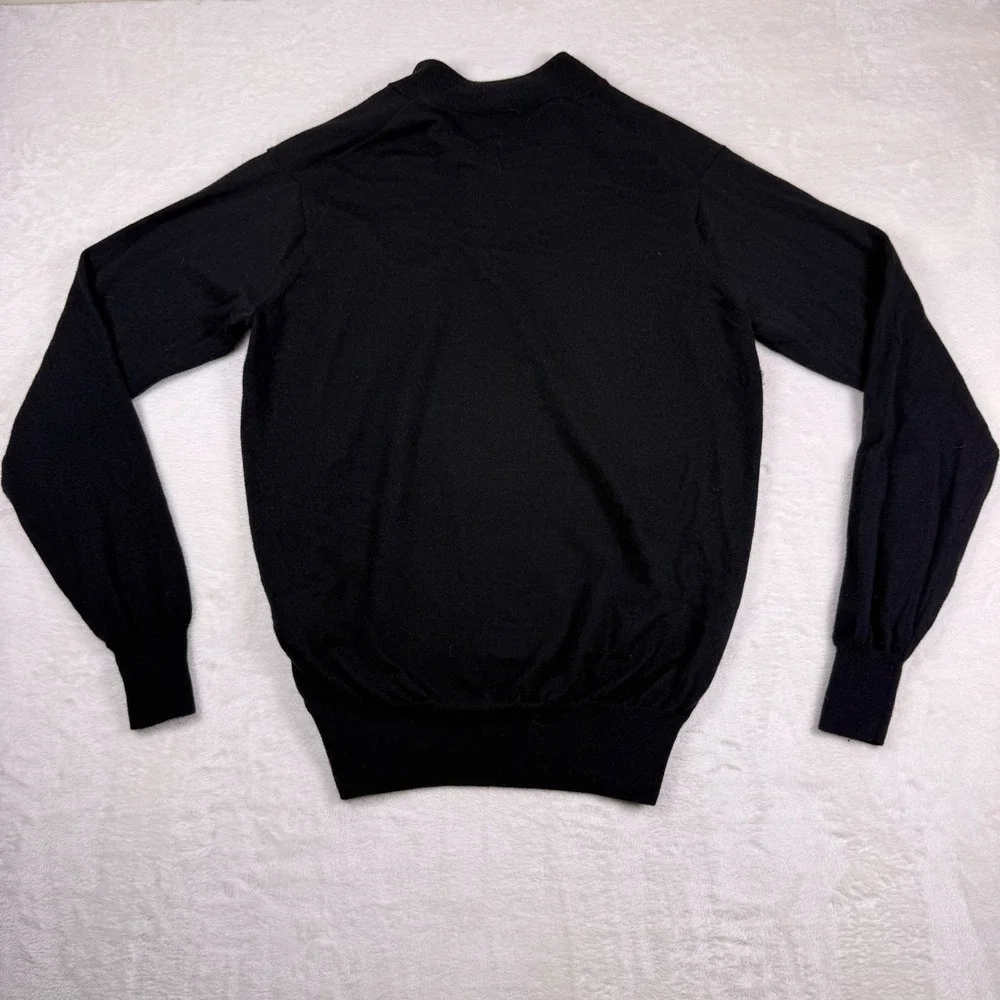 Peter Millar Crown 1/4 Zip Pullover Sweater Black Mens L Soft Merino Wool Silk - Picture 3 of 6